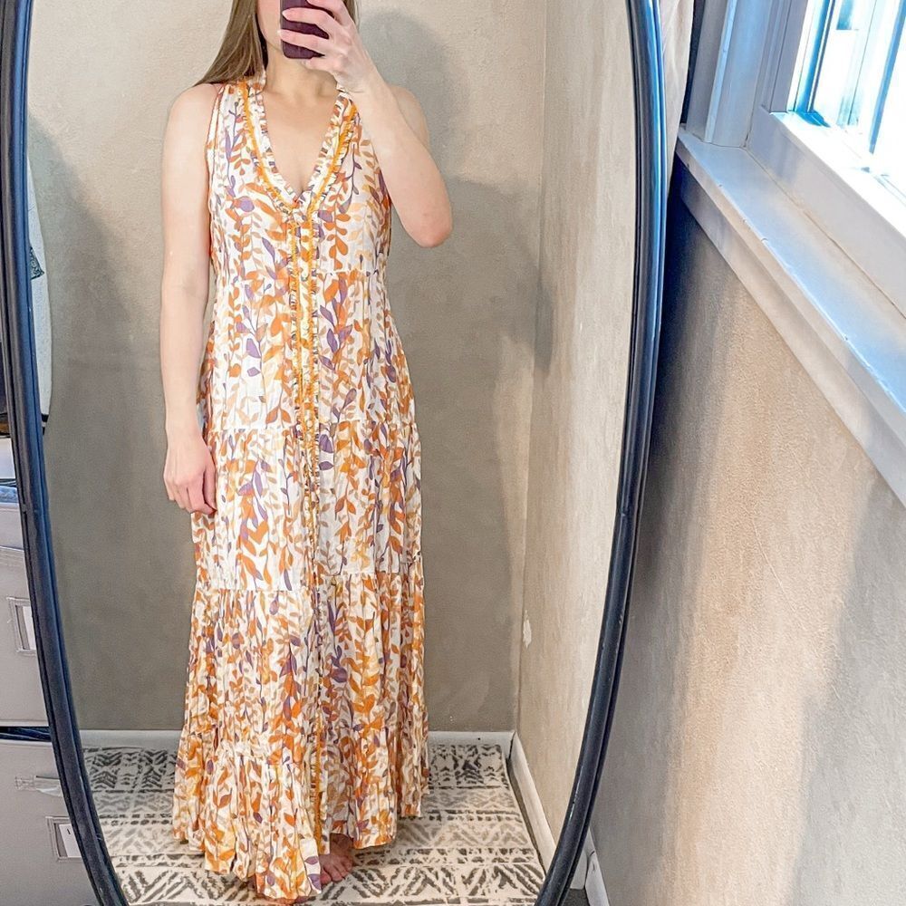 Poupette St Barth Nana Tiered Sleeveless Maxi Dress
